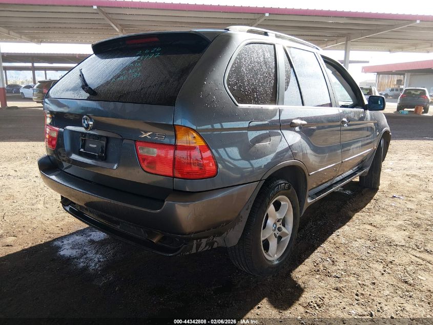 2003 BMW X5 3.0I VIN: 5UXFA53543LV93777 Lot: 44342808