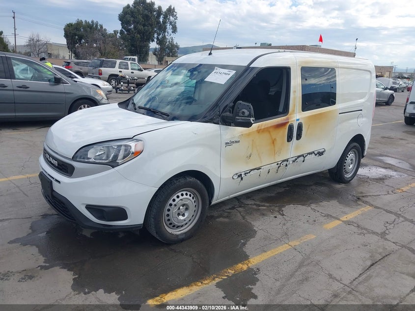 Vin: zfbhrfab7n6w84354, lot: 44840363, ram promaster city wagon 20222