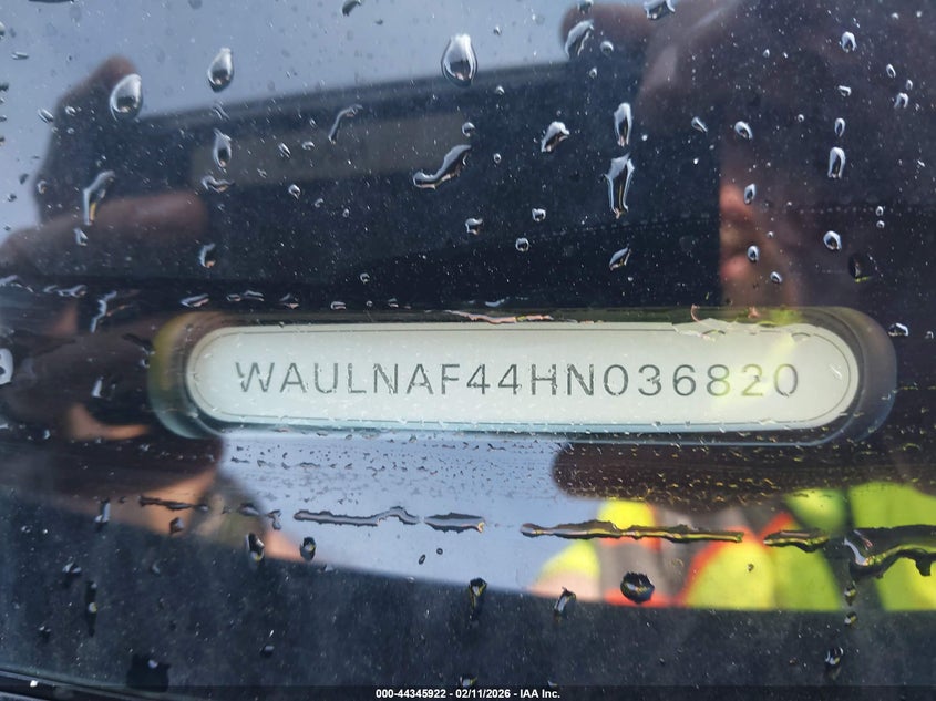 2017 Audi A4 2.0T Premium VIN: WAULNAF44HN036820 Lot: 44345922