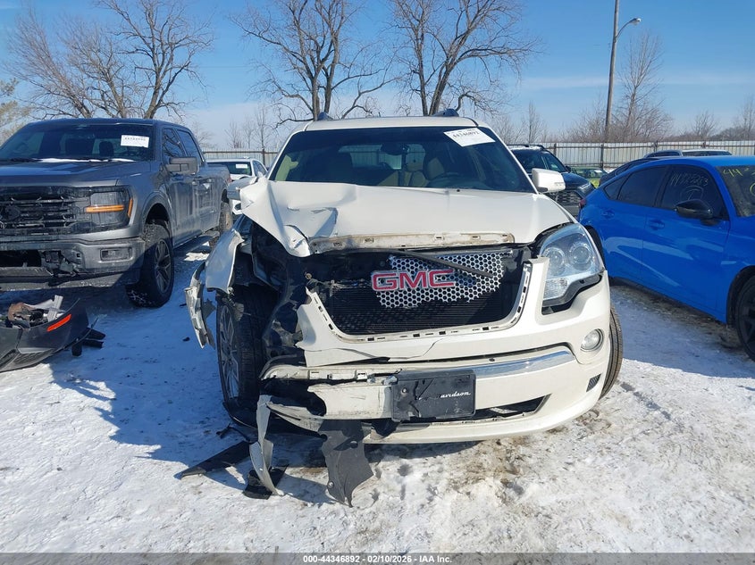 2012 Gmc Acadia 3.6 Denali white Lot 111044346892 Vin 1GKKVTED4CJ150395