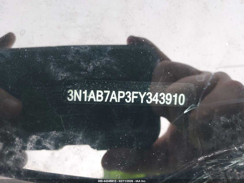 2015 Nissan Sentra Sv VIN: 3N1AB7AP3FY343910 Lot: 44346913