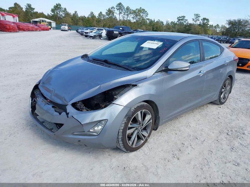 2015 Hyundai Elantra Limited VIN: 5NPDH4AE3FH620364 Lot: 44349390