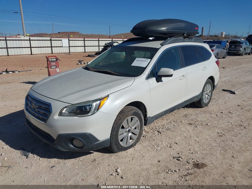 Vin: 4s4bsacc7f3260865, lot: 44847467, subaru outback 2.5i premium 20152