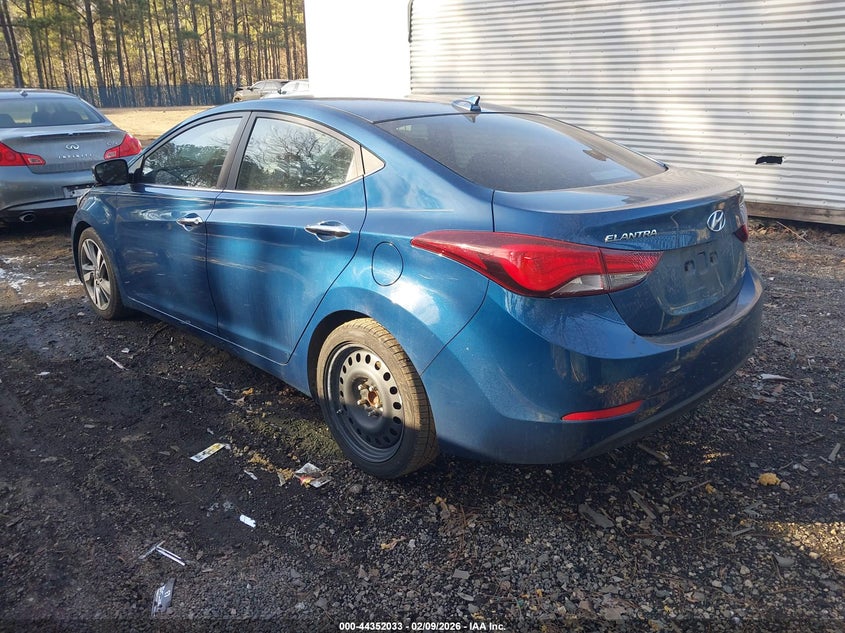 Vin: kmhdh4ae2fu377180, lot: 44848487, hyundai elantra limited 20153