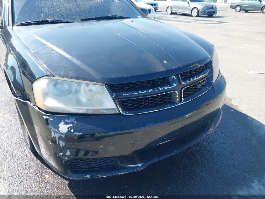 2012 Dodge Avenger 2.4 Sxt black Lot 111044352327 Vin 1C3CDZCB3CN144642