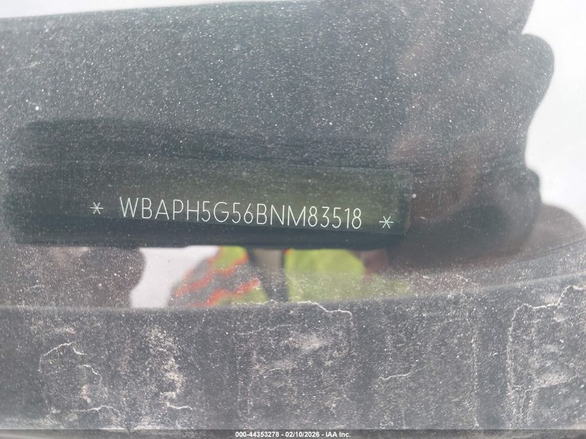 2011 BMW 328I VIN: WBAPH5G56BNM83518 Lot: 44353278