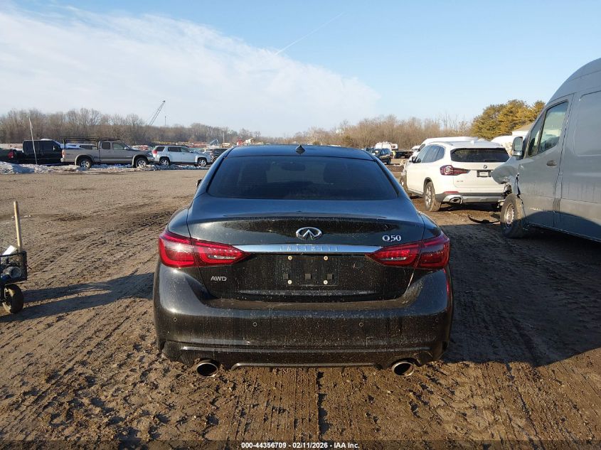 2021 Infiniti Q50 Luxe Awd VIN: JN1EV7BR2MM750187 Lot: 44356709