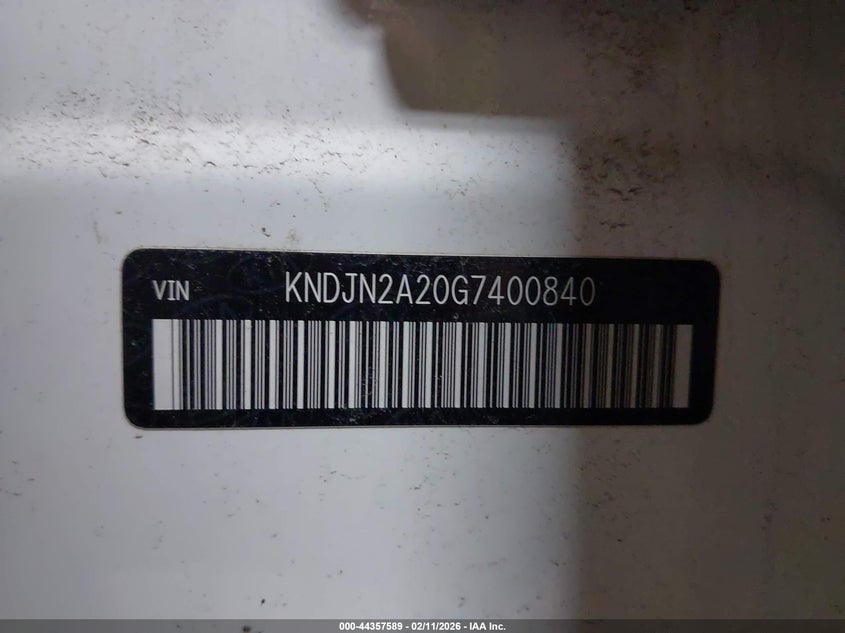 2016 Kia Soul VIN: KNDJN2A20G7400840 Lot: 44357589