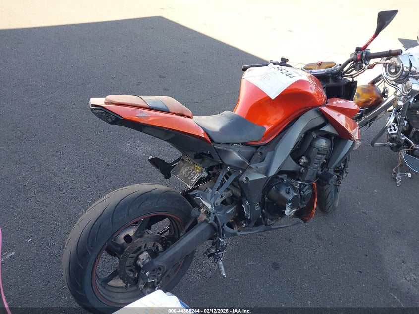 2012 Kawasaki Kawasaki Zr1000 D orange Lot 111044358244 Vin JKAZRCD14CA028541
