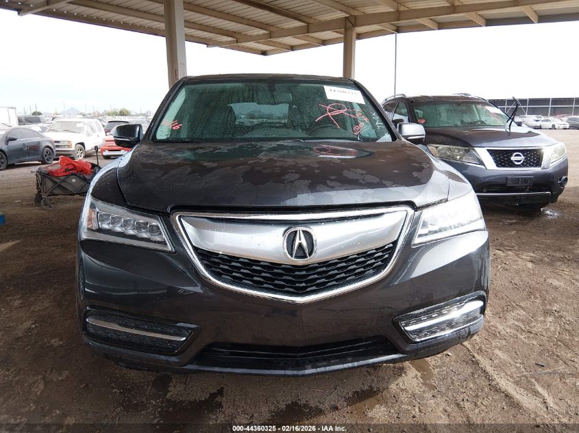 2014 Acura Mdx VIN: 5FRYD4H24EB015967 Lot: 44360325