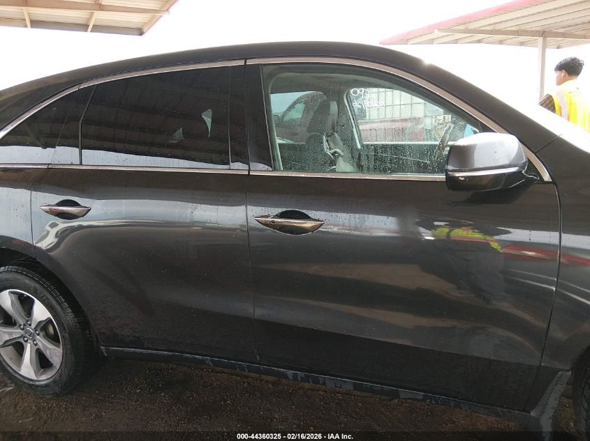 2014 Acura Mdx VIN: 5FRYD4H24EB015967 Lot: 44360325