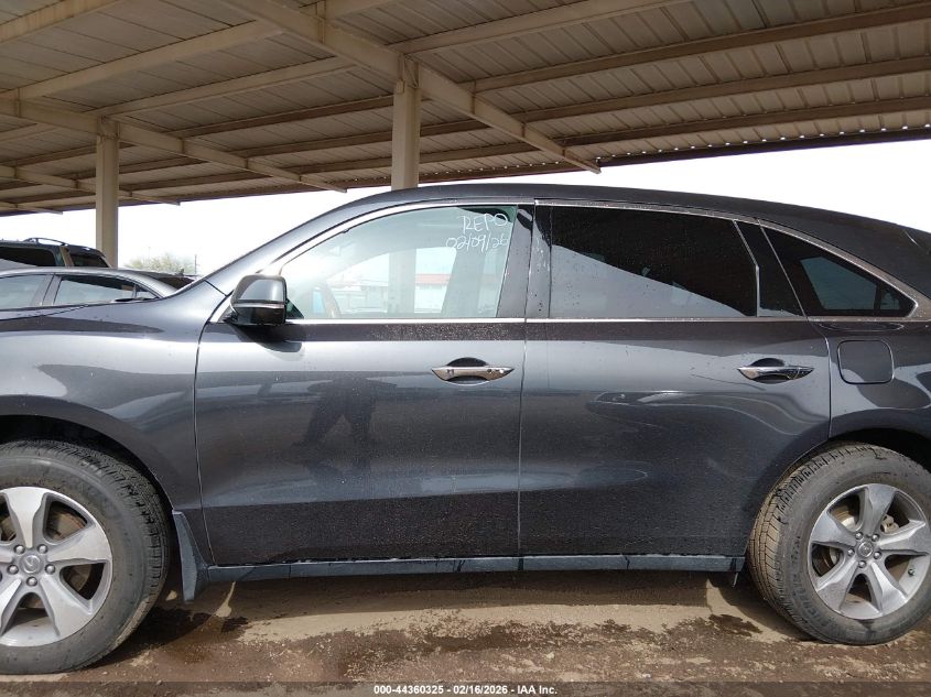 2014 Acura Mdx VIN: 5FRYD4H24EB015967 Lot: 44360325