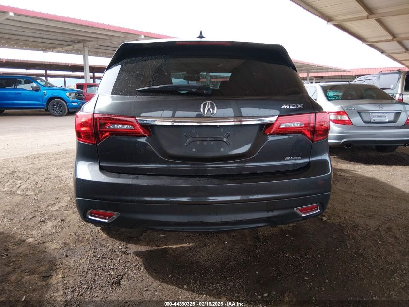 2014 Acura Mdx VIN: 5FRYD4H24EB015967 Lot: 44360325