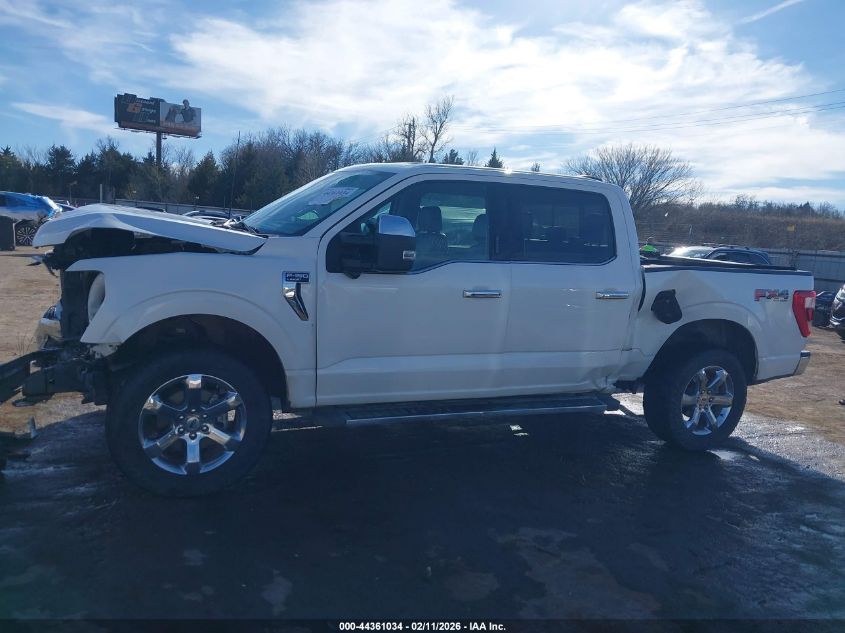 2021 Ford F-150 Lariat VIN: 1FTFW1E86MKE91021 Lot: 44361034