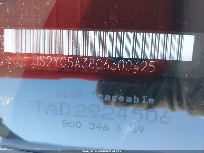 2012 Suzuki Sx4 Le/Le Popular VIN: JS2YC5A38C6300425 Lot: 44361211