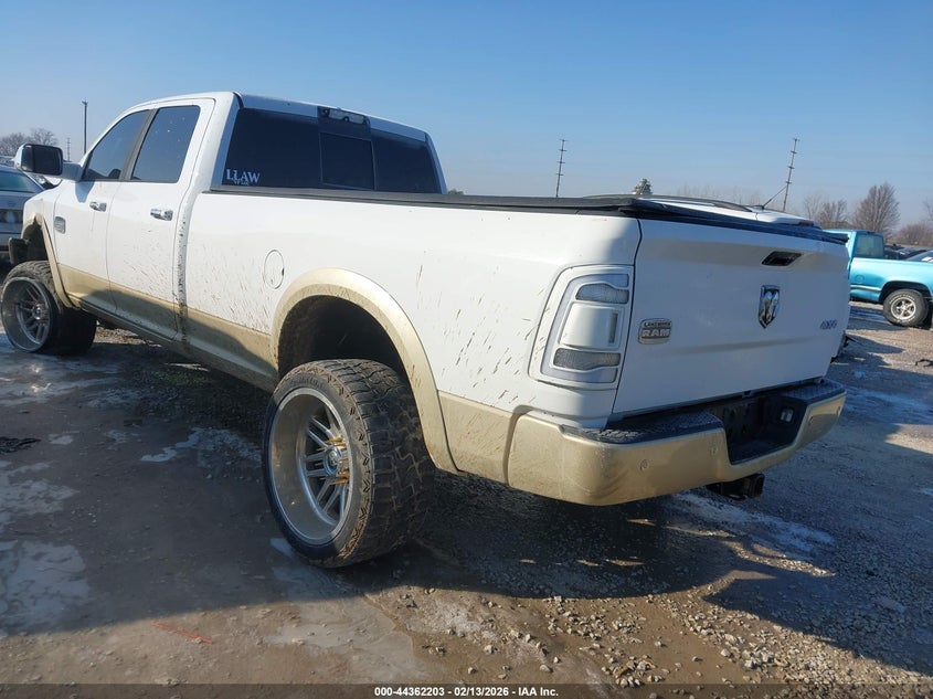 2016 Ram 3500 Ram Longhorn white Lot 111044362203 Vin 3C63R3KL6GG374637