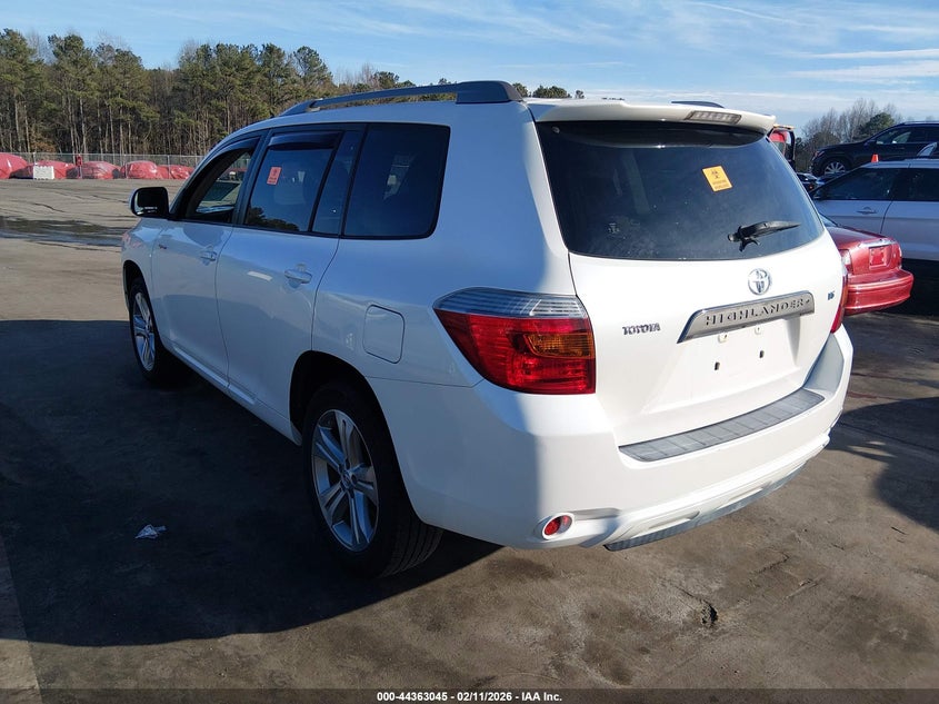 TOYOTA HIGHLANDER 2008 VIN JTEDS43A682021017