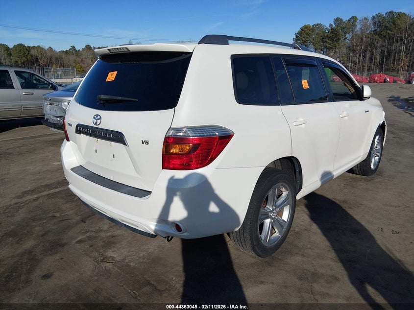 TOYOTA HIGHLANDER 2008 VIN JTEDS43A682021017