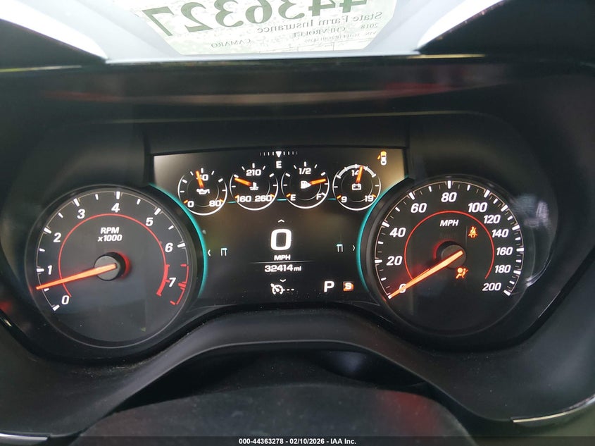 2018 Chevrolet Camaro 1Ss VIN: 1G1FF1R71J0138395 Lot: 44363278