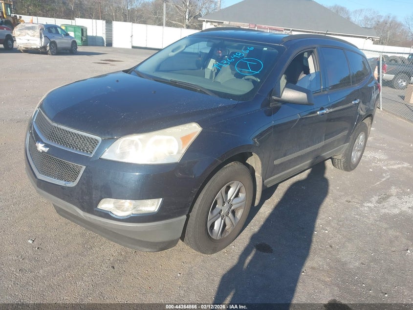 Vin: 1gnkrfed2cj278367, lot: 44861353, chevrolet traverse ls 20122