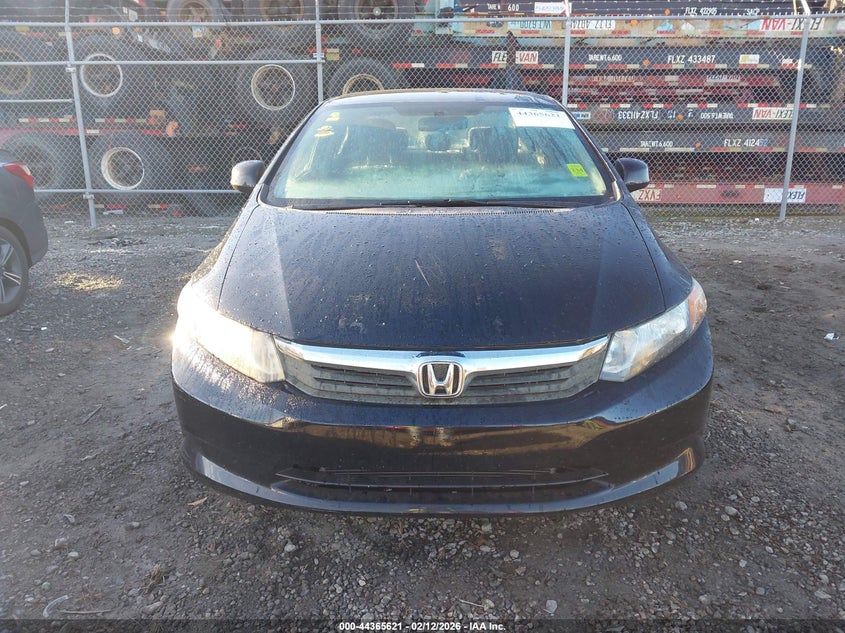2012 Honda Civic 1.8 Lx black Lot 111044365621 Vin 19XFB2F58CE079061