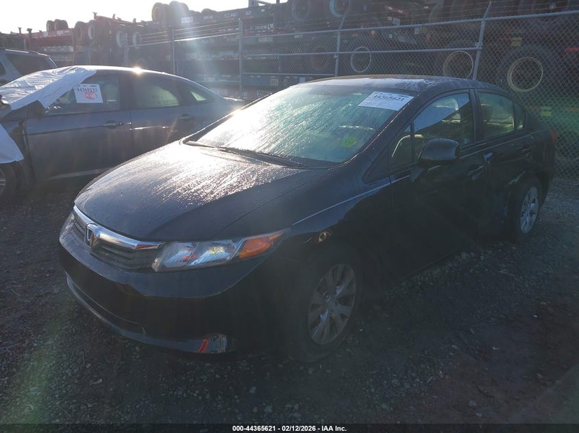 2012 Honda Civic 1.8 Lx black Lot 111044365621 Vin 19XFB2F58CE079061