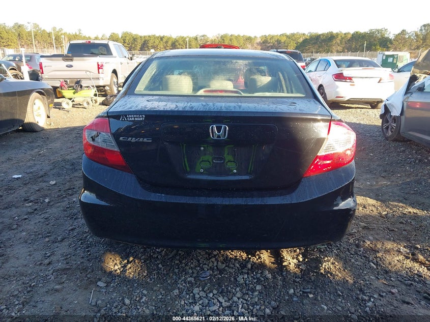 2012 Honda Civic 1.8 Lx black Lot 111044365621 Vin 19XFB2F58CE079061