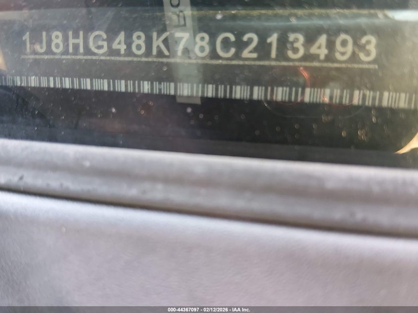 2008 Jeep Commander Sport VIN: 1J8HG48K78C213493 Lot: 44367097