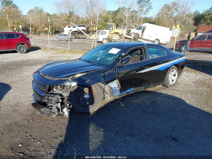 Vin: 2c3cdxat6jh339849, lot: 44863880, dodge charger police rwd 20182