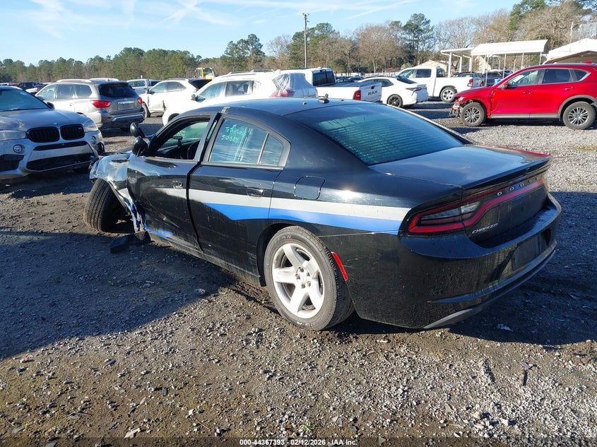 Vin: 2c3cdxat6jh339849, lot: 44863880, dodge charger police rwd 20183