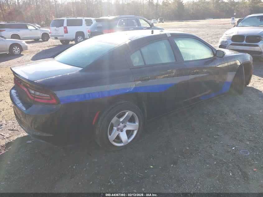 Vin: 2c3cdxat6jh339849, lot: 44863880, dodge charger police rwd 20184