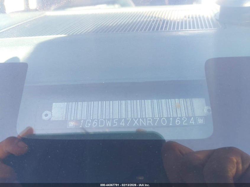 1992 Cadillac Brougham VIN: 1G6DW547XNR701624 Lot: 44367791