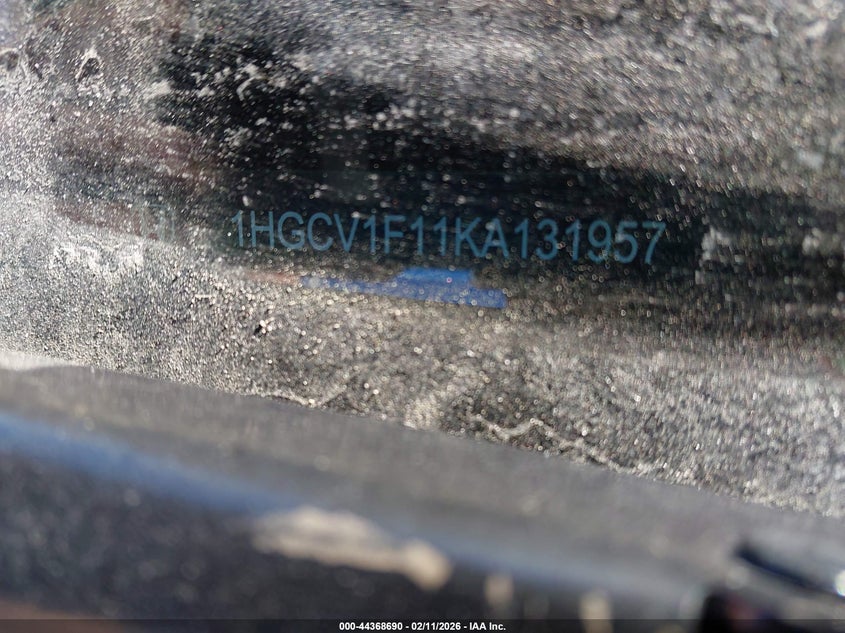 VIN 1HGCV1F11KA131957 2019 HONDA ACCORD LX