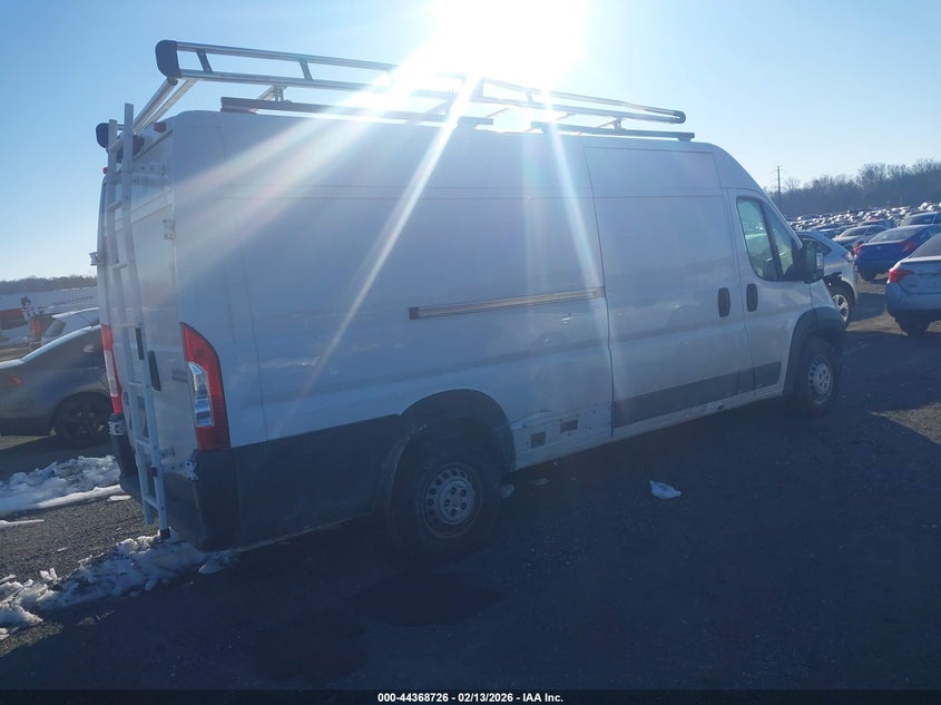 Vin: 3c6mrvjg8re146657, lot: 44865213, ram promaster 3500 cargo van tradesman high roof 159 wb ext w/pass seat 20244
