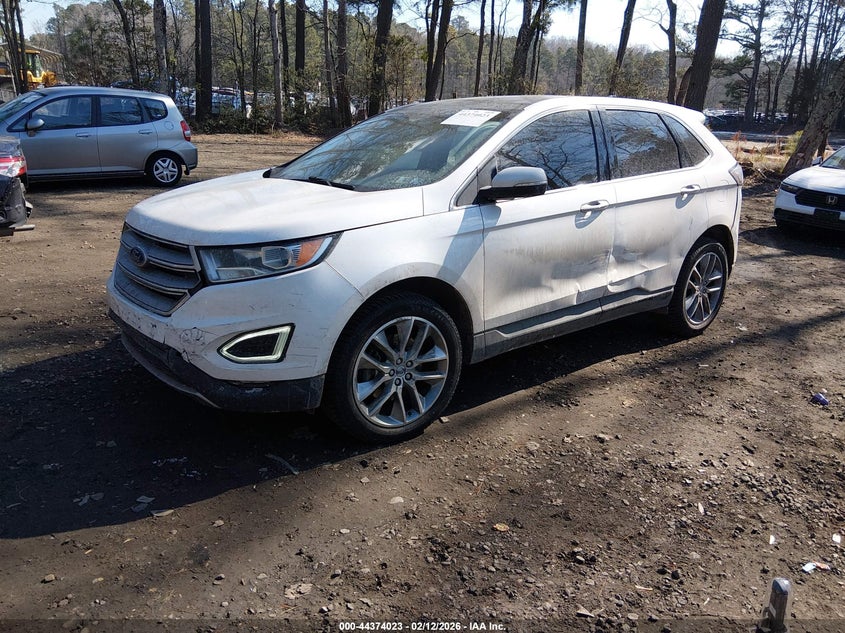 Vin: 2fmpk4k94hbc61214, lot: 44870511, ford edge titanium 20172