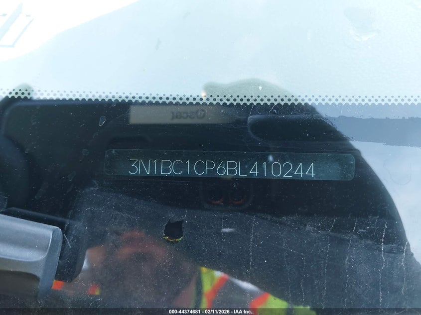 2011 Nissan Versa 1.8S VIN: 3N1BC1CP6BL410244 Lot: 44374681