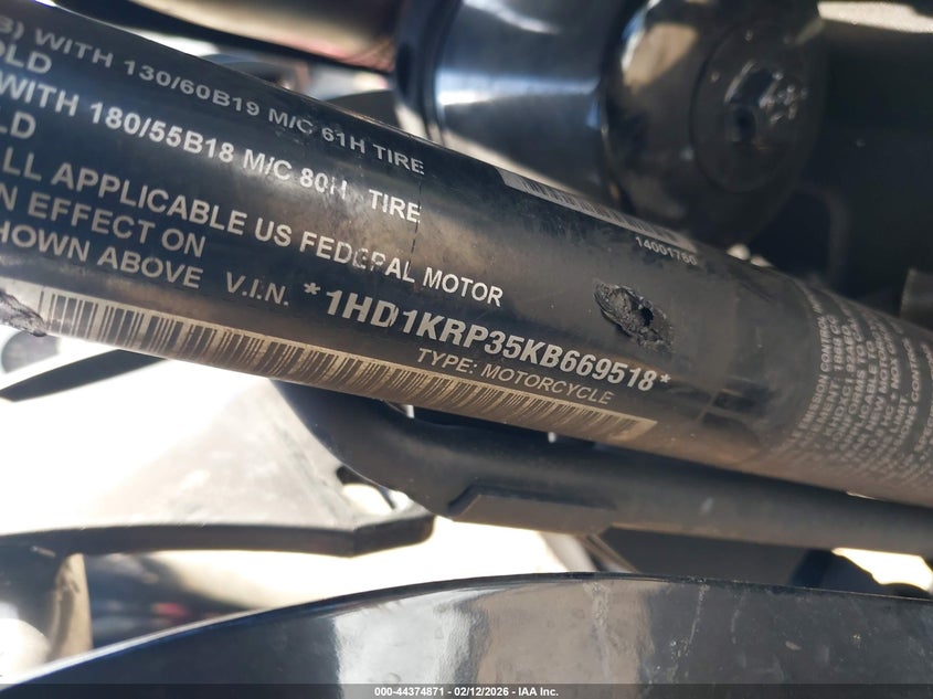 2019 Harley-Davidson Flhxs VIN: 1HD1KRP35KB669518 Lot: 44374871