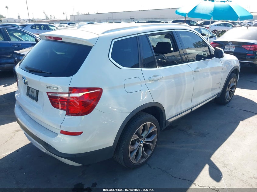 Vin: 5uxwx9c32h0w72961, lot: 44871632, bmw x3 xdrive28i 20174