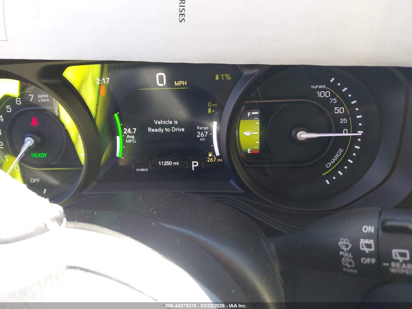 2025 JEEP WRANGLER 4XE 2.0L I-4 DI, DOHC, T(VIN: 1C4RJXP67SW557415