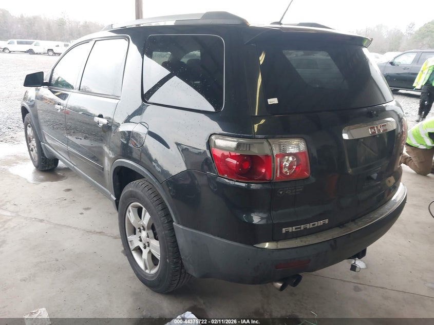 2012 Gmc Acadia 3.6 Sl black Lot 111044375722 Vin 1GKKRNED0CJ421601
