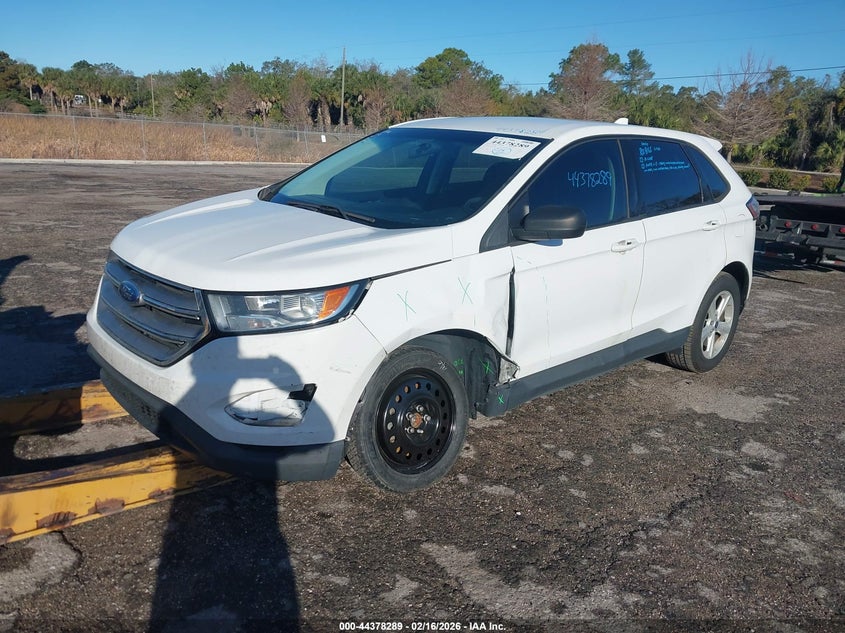 Vin: 2fmpk3g93jbc35485, lot: 44874799, ford edge se 20182