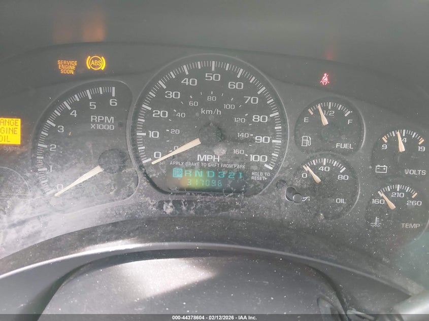 2002 CHEVROLET EXPRESS SPORT UTILITY VEHICLE 5.3L V-8 285HP