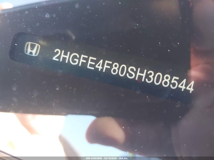 VIN 2HGFE4F80SH308544 2025 HONDA CIVIC HYBRID SPORT/SPORT TOURING