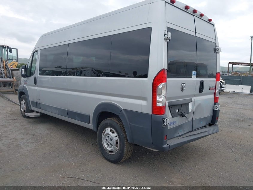 Vin: 3c6trvpg6he542216, lot: 44880548, ram promaster 2500 window van high roof 159 wb 20173