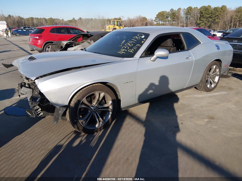 Vin: 2c3cdzbt9lh124821, lot: 44880690, dodge challenger r/t 20202