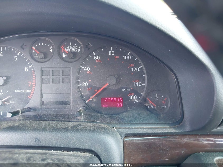 1999 Audi A4 2.8 VIN: WAUED28D7XA258174 Lot: 44384721
