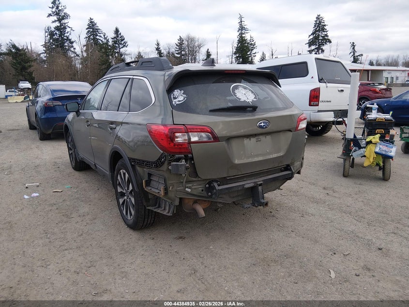 2017 Subaru Outback 2.5 2.5I Limited green Lot 111044384935 Vin 4S4BSANC3H3433667