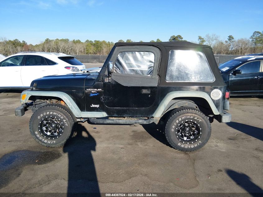 1998 Jeep Wrangler Sport VIN: 1J4FY19S2WP721024 Lot: 44387524