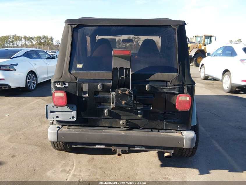 1998 Jeep Wrangler Sport VIN: 1J4FY19S2WP721024 Lot: 44387524