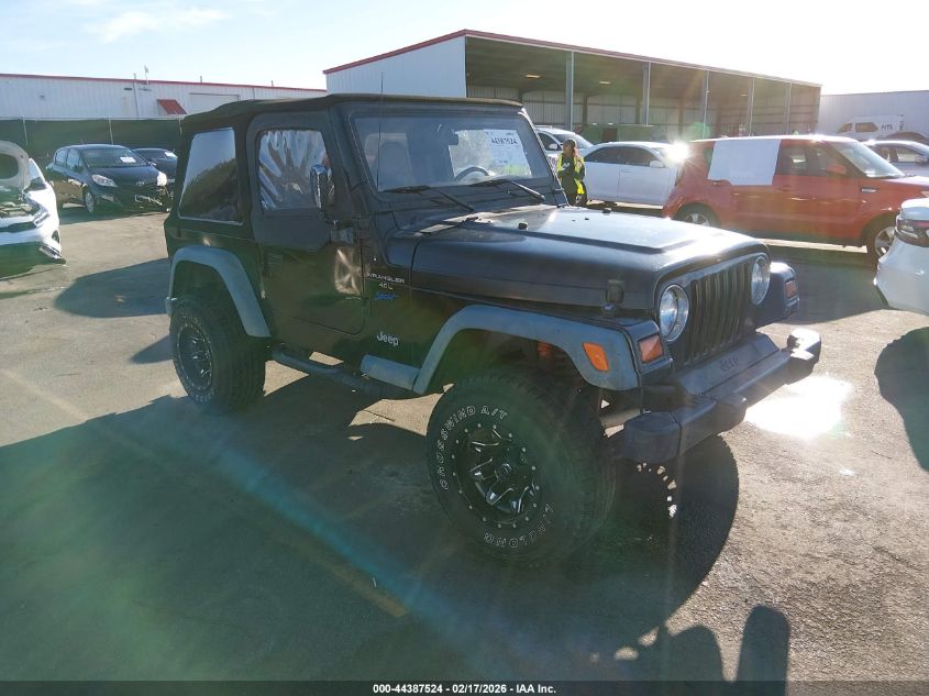 1998 Jeep Wrangler Sport VIN: 1J4FY19S2WP721024 Lot: 44387524